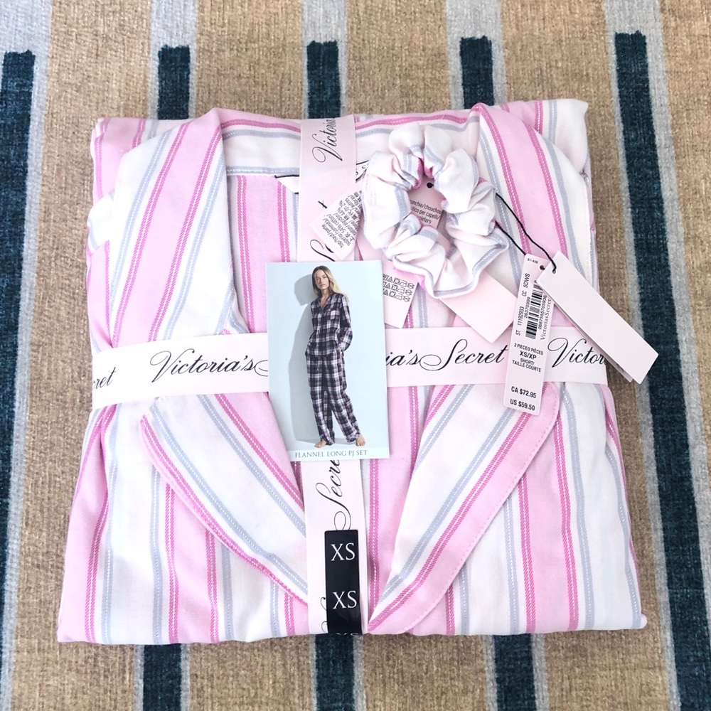 NWT Victoria’s Secret Pajama Set - Pink Stripe XS